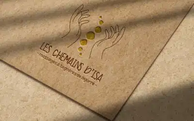 Identité visuelle pour le cabinet de massage Les Chemains d’Isa