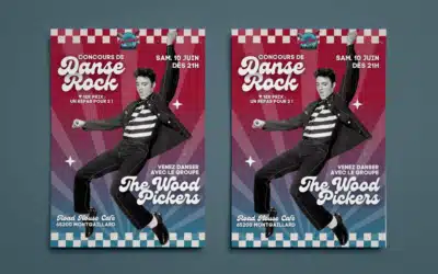 Flyer pour le concours de danse rock pour le Road House Café