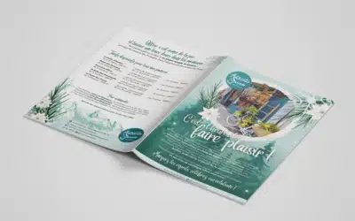 Brochure de Noël et graphisme pour Authentic Saveurs des Pyrénées