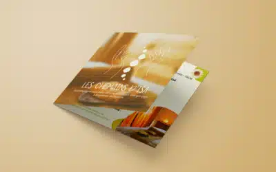 Flyer publicitaire pour le cabinet de massage Les Chemains d’Isa