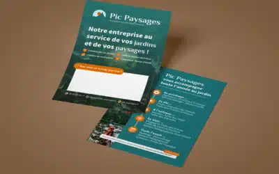 Nouveau flyer pour Guillaume, paysagiste chez Pic Paysages
