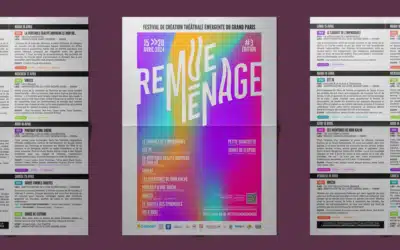 Flyer pour l’édition 2024 du Festival Remue Ménage