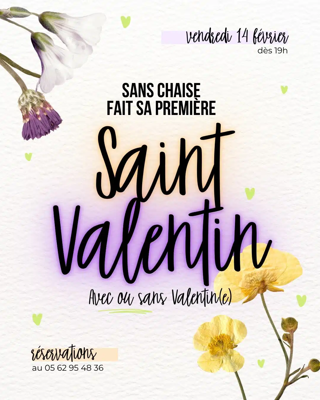 St Valentin au restaurant Sans Chaise de Bagnères de Bigorre