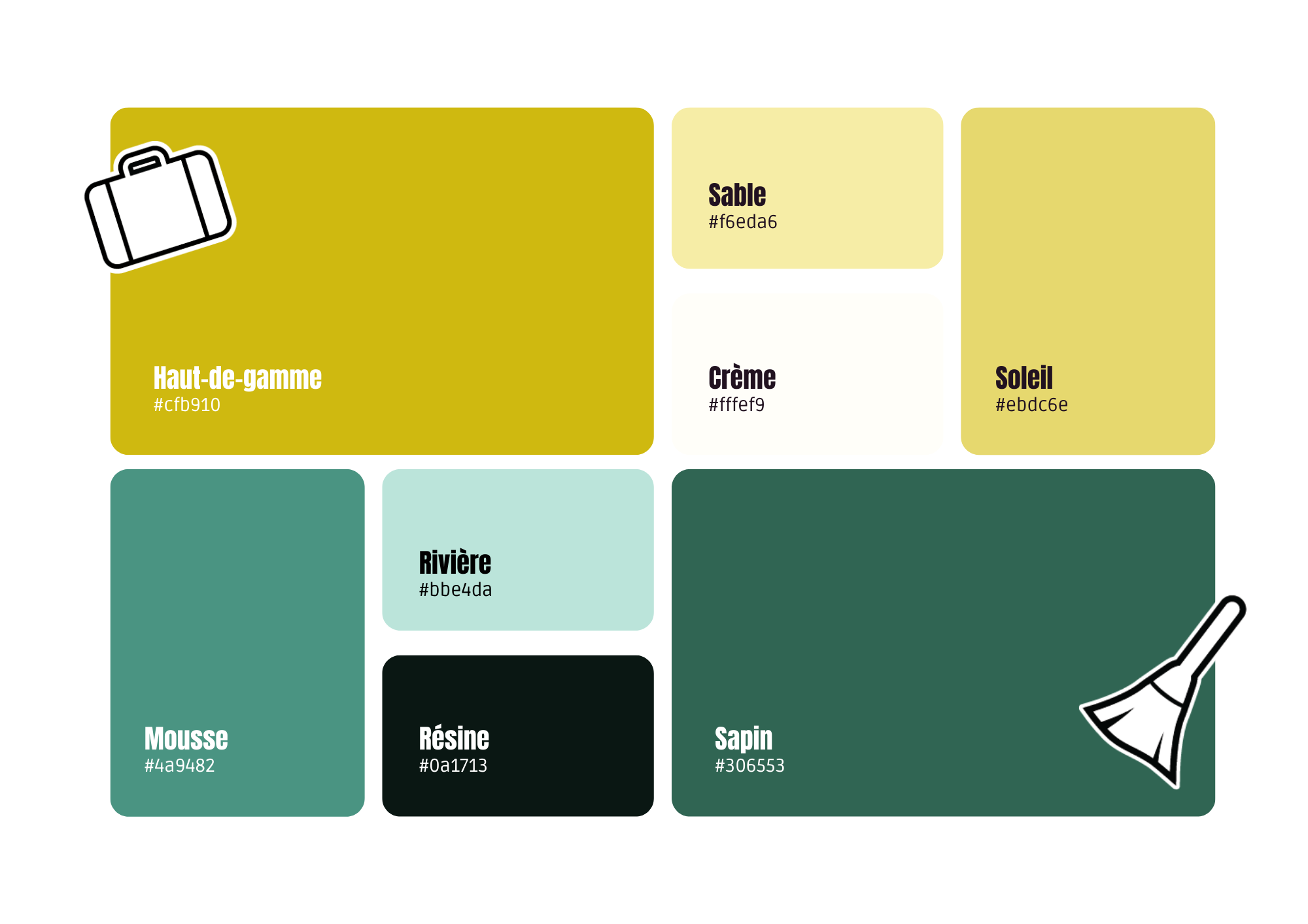 Prestation de graphisme avec la création de la nouvelle identité visuelle d'A&J Conciergerie à Bagnères de Bigorre - logo, couleurs et éléments graphiques.