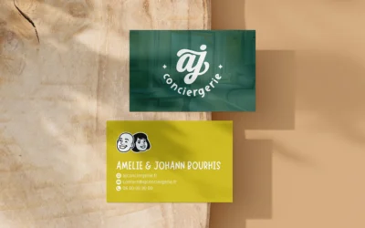 Création d’identité visuelle pour A&J Conciergerie à La Mongie