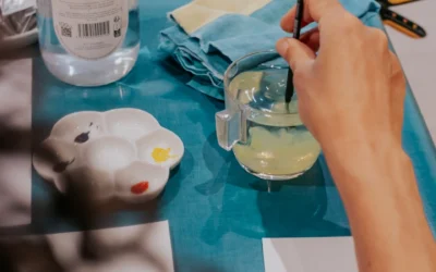 Séance photo en cours d’aquarelle pour Célina Guiné